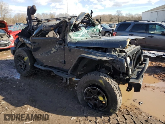 2017 Jeep Wrangler Willys Wheeler with VIN 1C4AJWAG4HL600496, listed as a Copart auction lot 42083985 with Not Provided miles and Salvage Title. Bid and sale history available at DreamBid. Image 4.