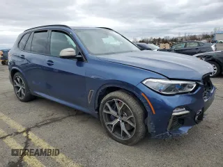 2021 BMW X5 M50i with VIN 5UXJU4C03M9E52555, listed as a Copart auction lot 48171365 with 64,731 mi miles and Salvage Title. Bid and sale history available at carsss.com. Image 4.