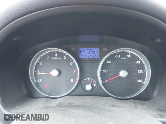 2011 Hyundai Accent SE with VIN KMHCN3AC6BU194520, listed as a IAAI auction lot 42664778 with 170,197 mi miles and . Bid and sale history available at DreamBid. Image 7.