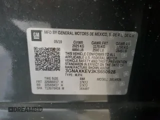 2019 Chevrolet Equinox LT with VIN 3GNAXKEV3KS650928, listed as a Copart auction lot 54019385 with 10,548 mi miles and Salvage Title. Bid and sale history available at carsss.com. Image 13.