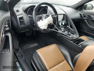 2016 Jaguar F-TYPE R with VIN SAJWJ6HL9GMK33775, listed as a Copart auction lot 49220885 with 46,217 mi miles and Salvage Title. Bid and sale history available at carsss.com. Image 8.