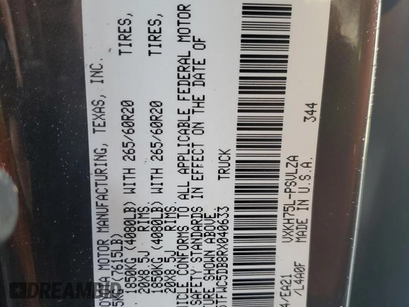 2024 Toyota Tundra Limited Hybrid with VIN 5TFWC5DB8RX040633, listed as a Copart auction lot 41972855 with 26,444 mi miles and Non repairable. Bid and sale history available at DreamBid. Image 13.