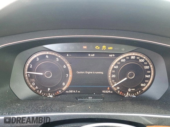 2018 Volkswagen Tiguan SEL Premium with VIN 3VV5B7AX9JM222542, listed as a Copart auction lot 48412055 with 93,329 mi miles and Salvage Title. Bid and sale history available at DreamBid. Image 9.