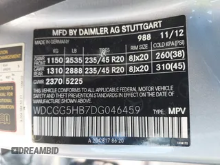 2013 Mercedes-Benz GLK 350 z VIN WDCGG5HB7DG046459, wystawiony jako IAAI lot #41643710 z przebiegiem 63 000 mil mil oraz . Historia ofert i sprzedaży dostępna na DreamBid. Obrazek 9.