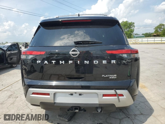 2024 Nissan Pathfinder Platinum z VIN 5N1DR3DK8RC212561, wystawiony jako Copart lot #54729585 z przebiegiem 46 647 mil mil oraz Czysty tytuł • Clean title. Historia ofert i sprzedaży dostępna na DreamBid. Obrazek 6.
