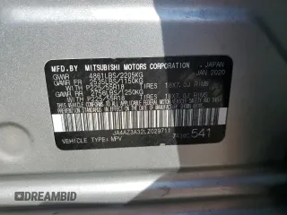 2020 Mitsubishi Outlander ES with VIN JA4AZ3A32LZ029711, listed as a Copart auction lot 54848295 with 161,947 mi miles and Salvage title. Bid and sale history available at DreamBid. Image 13.