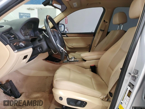 2012 BMW X3 28i with VIN 5UXWX5C56CL721970, listed as a Copart auction lot 51210875 with 125,661 mi miles and Salvage Title. Bid and sale history available at DreamBid. Image 7.