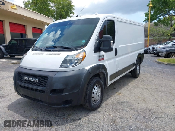 2019 Ram ProMaster Cargo with VIN 3C6TRVAG5KE505805, listed as a IAAI auction lot 42199708 with 110,826 mi miles and . Bid and sale history available at carsss.com. Image 2.