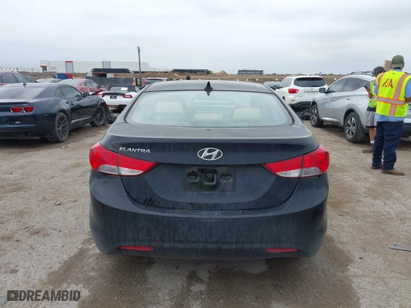 2013 Hyundai Elantra GLS PZEV with VIN KMHDH4AE0DU949943, listed as a IAAI auction lot 41936762 with 79,401 mi miles. Bid and sale history available at carsss.com. Image 16.