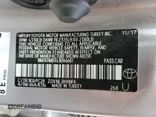 2018 Toyota C-HR XLE с VIN NMTKHMBX4JR046687, выставлен на аукционе Copart как лот 65266775 с пробегом 79 146 миль миль и Списание • Salvage title. История ставок и продаж доступна на DreamBid. Изображение 12.