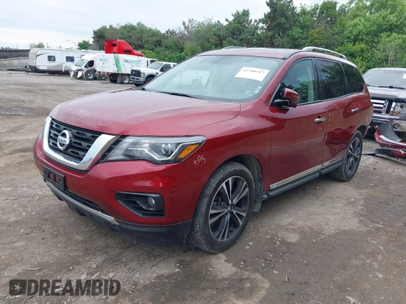 2020 Nissan Pathfinder Platinum with VIN 5N1DR2DM2LC636370, listed as a IAAI auction lot 42388117 with 79,825 mi miles and . Bid and sale history available at DreamBid. Image 18.