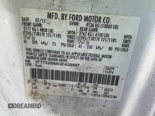 2016 Ford F-250 XLT with VIN 1FT7X2B66GEA39597, listed as a IAAI auction lot 42674454 with 132,770 mi miles and . Bid and sale history available at DreamBid. Image 4.
