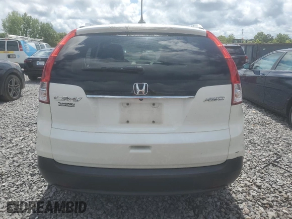 2012 Honda CR-V EX-L with VIN 5J6RM4H74CL050059, listed as a Copart auction lot 58602565 with 252,063 mi miles and Salvage title. Bid and sale history available at DreamBid. Image 6.