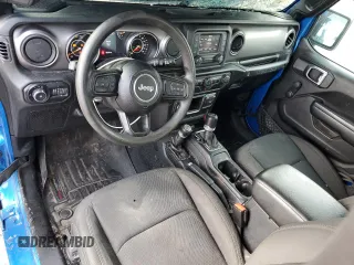 2021 Jeep Wrangler Sport S with VIN 1C4GJXAG2MW762104, listed as a Copart auction lot 46620845 with 56,799 mi miles and Salvage Title. Bid and sale history available at DreamBid. Image 8.