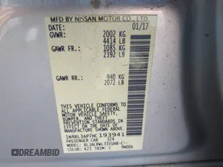 2017 Nissan Altima SR with VIN 1N4BL3AP7HC193941, listed as a IAAI auction lot 42497050 with 96,864 mi miles and . Bid and sale history available at DreamBid. Image 9.