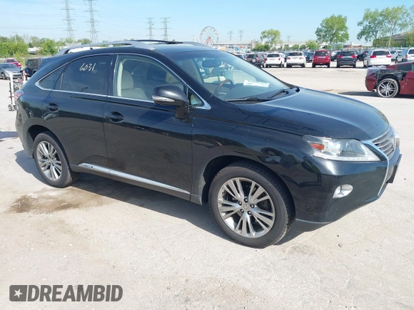 2013 Lexus RX 450h with VIN JTJBC1BA9D2053105, listed as a IAAI auction lot 42246031 with 160,931 mi miles and . Bid and sale history available at DreamBid. Image 1.