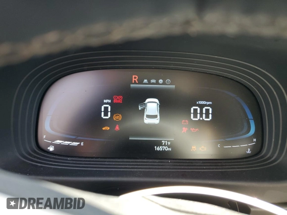 2023 Hyundai Venue SEL with VIN KMHRC8A30PU233378, listed as a Copart auction lot 53204885 with 16,570 mi miles and Salvage title. Bid and sale history available at DreamBid. Image 9.