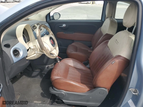 2013 FIAT 500 Lounge with VIN 3C3CFFER3DT594411, listed as a Copart auction lot 46541065 with NaN miles and Salvage Title. Bid and sale history available at carsss.com. Image 7.