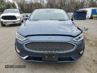 2019 Ford Fusion Titanium with VIN 3FA6P0D99KR117213, listed as a Copart auction lot 46450585 with 128,868 mi miles and Salvage Title. Bid and sale history available at carsss.com. Image 5.