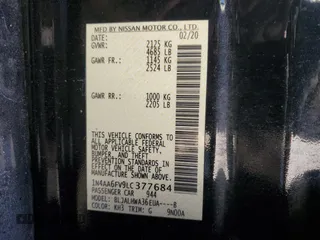 2020 Nissan Maxima Platinum with VIN 1N4AA6FV9LC377684, listed as a Copart auction lot 85075484 with 183,779 mi miles and Salvage Title. Bid and sale history available at DreamBid. Image 12.