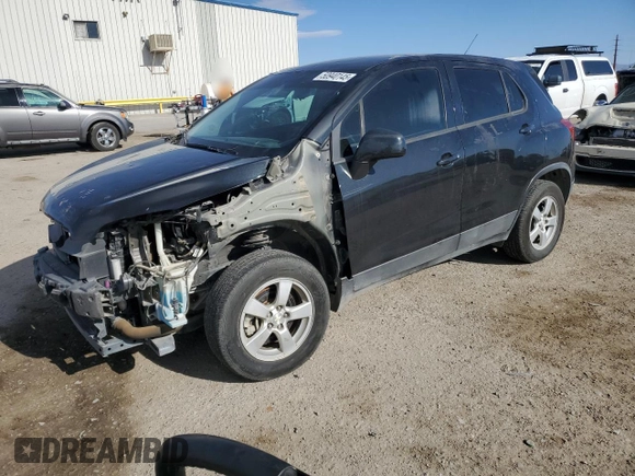 2016 Chevrolet Trax LS with VIN KL7CJNSB9GB665559, listed as a Copart auction lot 50940145 with 95,643 mi miles and Salvage Title. Bid and sale history available at carsss.com. Image 1.
