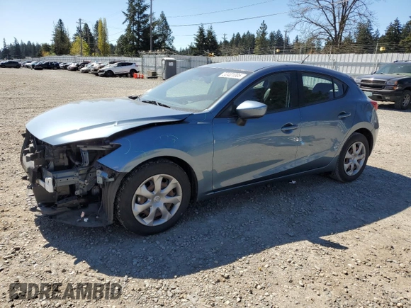 2014 Mazda 3 i Sport with VIN JM1BM1K74E1208588, listed as a Copart auction lot 53401005 with 48,636 mi miles and Salvage Title. Bid and sale history available at carsss.com. Image 1.
