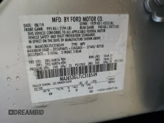 2020 Ford EcoSport SE with VIN MAJ6S3GL7LC318549, listed as a Copart auction lot 48242785 with 44,624 mi miles and Salvage Title. Bid and sale history available at DreamBid. Image 14.