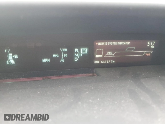 2011 Toyota Prius I with VIN JTDKN3DU5B5299371, listed as a Copart auction lot 46093655 with 165,171 mi miles and Salvage Title. Bid and sale history available at carsss.com. Image 9.