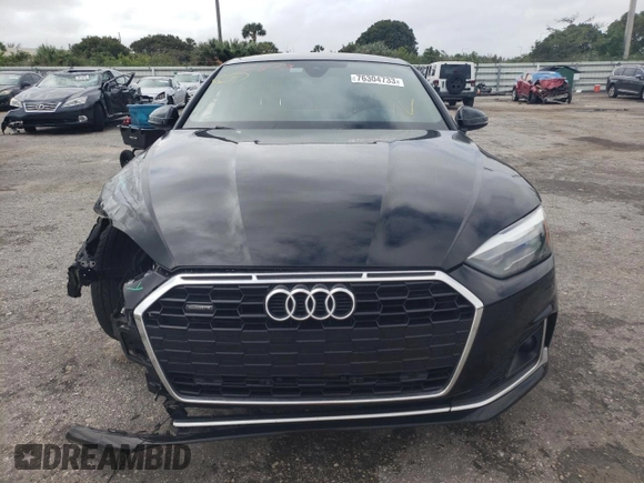 2021 Audi A5 Sportback Premium with VIN WAUABCF59MA038889, listed as a Copart auction lot 76304733 with 24,872 mi miles. Bid and sale history available at carsss.com. Image 5.
