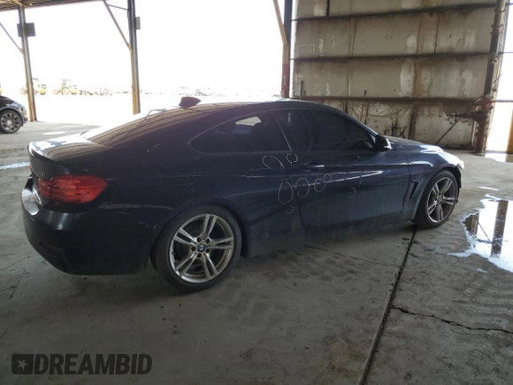 2014 BMW 4 Series 428i with VIN WBA3N3C55EF711010, listed as a Copart auction lot 59377495 with 135,994 mi miles and Salvage title. Bid and sale history available at DreamBid. Image 3.