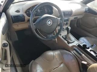 2001 BMW Z3 3.0i with VIN WBACN53421LL47532, listed as a Copart auction lot 86485874 with 140,590 mi miles and Salvage Title. Bid and sale history available at carsss.com. Image 8.
