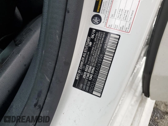 2019 Mercedes-Benz CLS 450 с VIN WDD2J5JB6KA041898, выставлен на аукционе Copart как лот 85493084 с пробегом 52 332 миль миль и Списание • Salvage title. История ставок и продаж доступна на DreamBid. Изображение 14.