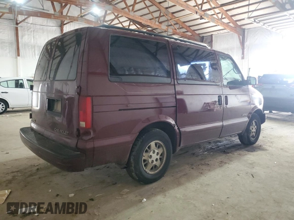2002 Chevrolet Astro with VIN 1GNDM19X22B104337, listed as a Copart auction lot 47881855 with 209,472 mi miles and Salvage Title. Bid and sale history available at carsss.com. Image 3.