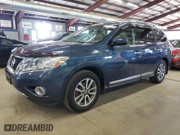 2014 Nissan Pathfinder S with VIN 5N1AR2MM2EC620501, listed as a Copart auction lot 63550185 with 242,128 mi miles and Clean title. Bid and sale history available at DreamBid. Image 1.