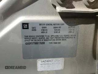 2008 Cadillac CTS RWD z VIN 1G6DF577980170288, wystawiony jako Copart lot #49985235 z przebiegiem Nie podano mil oraz Szkoda całkowita • Salvage title. Historia ofert i sprzedaży dostępna na DreamBid. Obrazek 14.