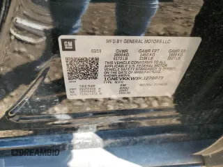 2019 Chevrolet Traverse Premier with VIN 1GNEVKKW3KJ270073, listed as a Copart auction lot 60314875 with 109,123 mi miles and Clean title. Bid and sale history available at DreamBid. Image 12.