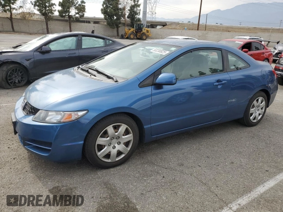 2009 Honda Civic Cpe LX with VIN 2HGFG12639H519390, listed as a Copart auction lot 53230825 with 105,819 mi miles and Salvage Title. Bid and sale history available at carsss.com. Image 1.
