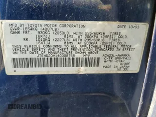 2004 Toyota RAV4 z VIN JTEHD20V140008768, wystawiony jako Copart lot #55585685 z przebiegiem 238 236 mil mil oraz Czysty tytuł • Clean title. Historia ofert i sprzedaży dostępna na DreamBid. Obrazek 12.