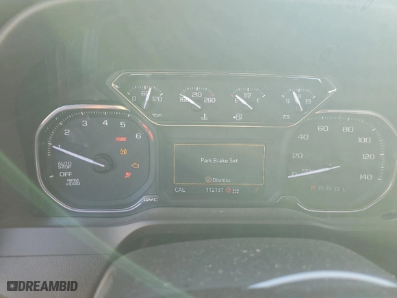 2019 GMC Sierra 1500 SLT with VIN 3GTU9DED2KG265625, listed as a Copart auction lot 45293105 with 112,137 mi miles and Salvage Title. Bid and sale history available at carsss.com. Image 9.