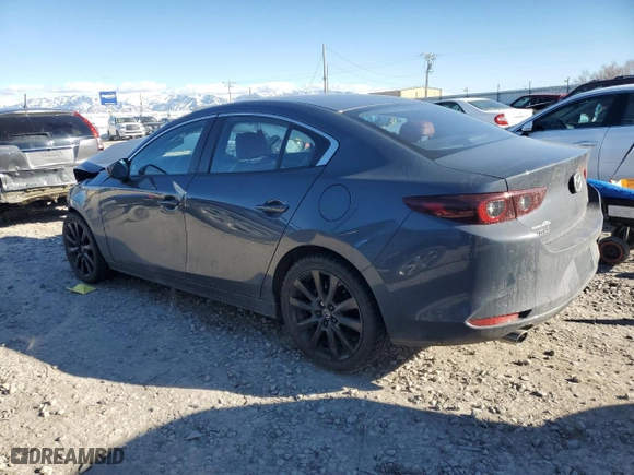 2022 Mazda Mazda3 Sedan Carbon Edition with VIN JM1BPACL4N1506724, listed as a Copart auction lot 46748555 with 57,350 mi miles and Salvage Title. Bid and sale history available at carsss.com. Image 2.