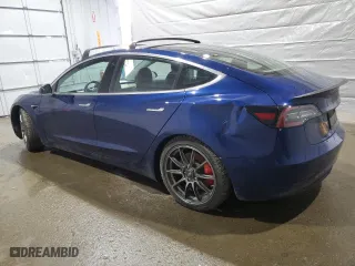 2019 Tesla Model 3 Long Range with VIN 5YJ3E1EB2KF393096, listed as a Copart auction lot 47637855 with 118,186 mi miles and Salvage Title. Bid and sale history available at carsss.com. Image 2.