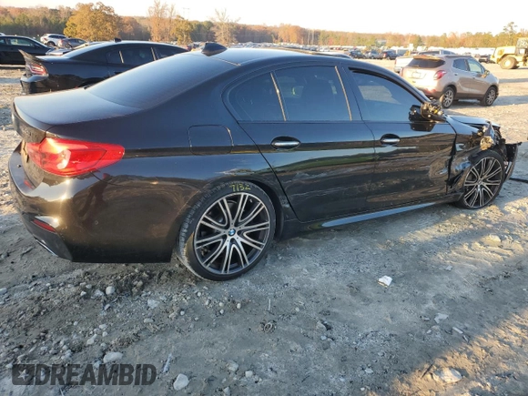 2017 BMW 5 Series 540i with VIN WBAJE5C33HG914381, listed as a Copart auction lot 82557424 with 193,882 mi miles and Salvage Title. Bid and sale history available at carsss.com. Image 3.