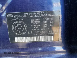 2013 Hyundai Elantra Limited z VIN 5NPDH4AE0DH192959, wystawiony jako Copart lot #75584194 z przebiegiem 192 233 mil mil oraz Szkoda całkowita • Salvage title. Historia ofert i sprzedaży dostępna na DreamBid. Obrazek 13.