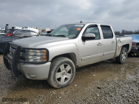2007 Chevrolet Silverado 1500 LTZ with VIN 2GCEK13M471500665, listed as a Copart auction lot 46646525 with 0 mi miles and Salvage Title. Bid and sale history available at carsss.com. Image 1.