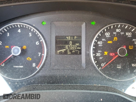 2014 Volkswagen Jetta Sedan SE with VIN 3VWD17AJ1EM262383, listed as a Copart auction lot 48856505 with 167,322 mi miles and Salvage Title. Bid and sale history available at carsss.com. Image 9.