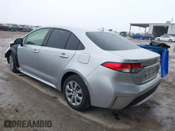 2020 Toyota Corolla LE with VIN JTDEPRAEXLJ079921, listed as a IAAI auction lot 41429471 with 97,752 mi miles. Bid and sale history available at carsss.com. Image 3.