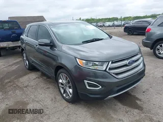 2015 Ford Edge Titanium z VIN 2FMTK3K81FBB88882, wystawiony jako IAAI lot #42184698 z przebiegiem 161 858 mil mil oraz . Historia ofert i sprzedaży dostępna na DreamBid. Obrazek 1.