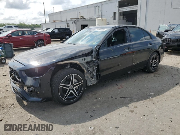 2024 Mercedes-Benz C 300 z VIN W1KAF4HB1RR213778, wystawiony jako Copart lot #59836025 z przebiegiem 11 816 mil mil oraz Szkoda całkowita • Salvage title. Historia ofert i sprzedaży dostępna na DreamBid. Obrazek 1.