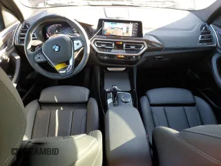 2024 BMW X3 sDrive30i with VIN 5UX43DP0XR9U58299, listed as a Copart auction lot 47617185 with 9,385 mi miles and Salvage Title. Bid and sale history available at DreamBid. Image 8.
