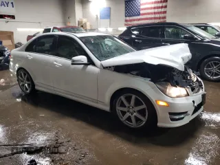 2014 Mercedes-Benz C 300 Sport with VIN WDDGF8AB1EA946000, listed as a Copart auction lot 48055805 with 81,071 mi miles and Salvage Title. Bid and sale history available at DreamBid. Image 4.